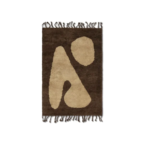 Online Ferm Living Abstract Rug, Small, Brown/Off white