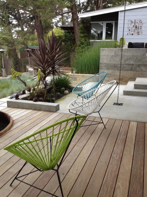 Hot Innit Acapulco Chair, Cactus Green Cord/Black Base