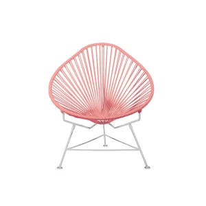 Best Sale Innit Acapulco Chair, Coral Pink Cord / White Frame