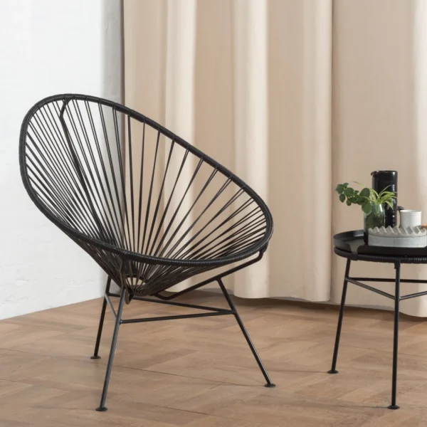 Best Sale Innit Acapulco Chair, Coral Pink Cord / White Frame