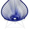 Fashion Innit Acapulco Chair, Deep Blue/ White Frame