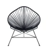 Hot Innit Acapulco Chair, Grey Cord/ Black Frame