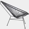 Hot Innit Acapulco Chair, Grey Cord/ Black Frame