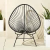 Hot Innit Acapulco Chair, Grey Cord/ Black Frame