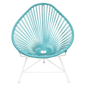 Cheap Innit Acapulco Chair, Light Blue Cord/White Frame