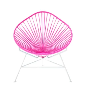 Best Sale Innit Acapulco Chair, Pink Cord / White Frame