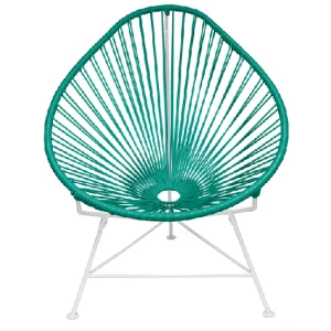 Flash Sale Innit Acapulco Chair, Turquoise Cord/White Base