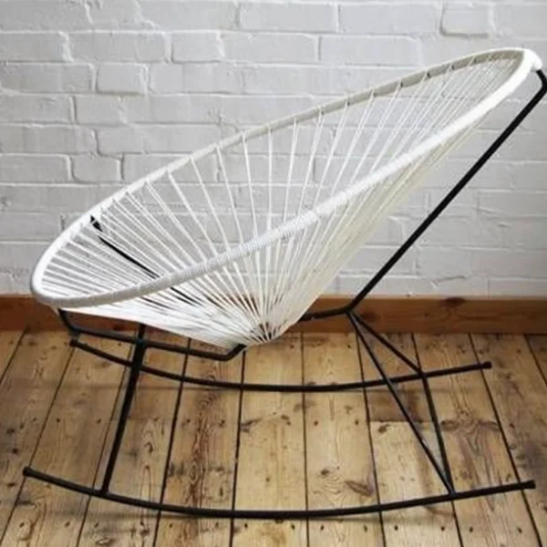 Cheap Innit Acapulco Rocking Chair, White Cord/ White Base