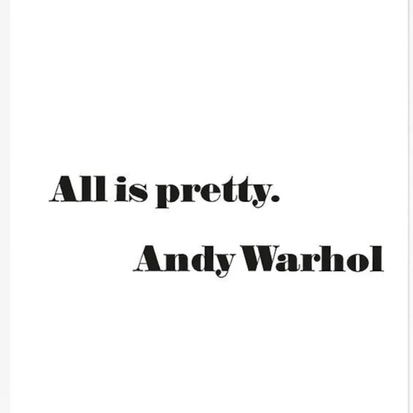 Shop Moderna Museet Stockholm Andy Warhol Poster, “All Is Pretty” Framed