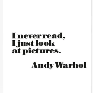 Discount Moderna Museet Stockholm Andy Warhol Poster, “I Never Read, I Just Look At Pictures” Framed
