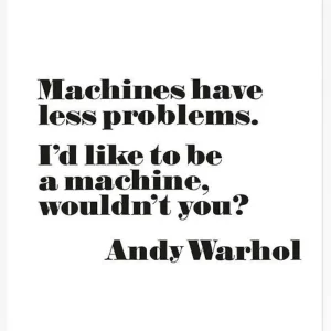 Shop Moderna Museet Stockholm Andy Warhol Poster, “I Want To Be A Machine” Unframed