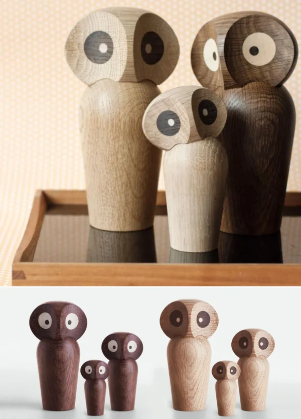 Store ArchitectMade Wood Owl, Mini, Natural