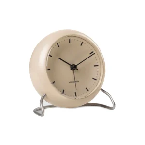 Best arne jacobsen City Hall Table Alarm Clock, Sandy Beige