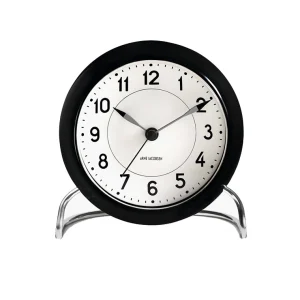 Cheap Arne Jacobsen Station Table Alarm Clock Black/White