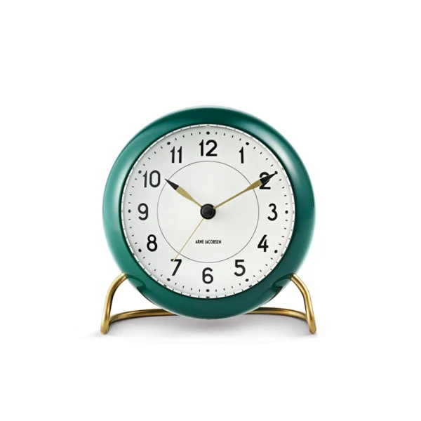 Outlet Arne Jacobsen Station Table Alarm Clock Green/White