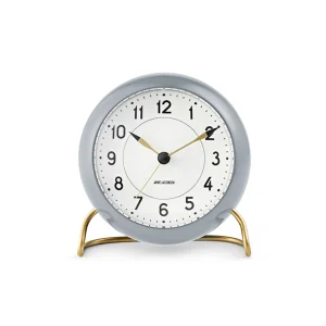 Sale Arne Jacobsen Station Table Alarm Clock Grey/White