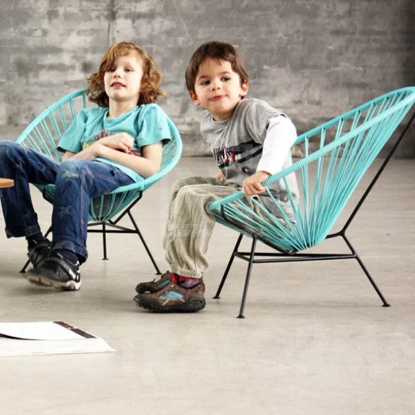 Hot Innit Baby Acapulco Chair, Blue Cord/ Black Frame
