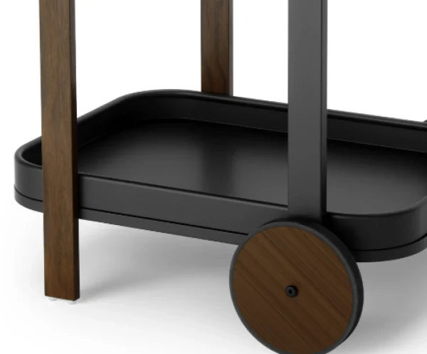 Best Sale Umbra Bellwood Bar Cart, Black/Walnut