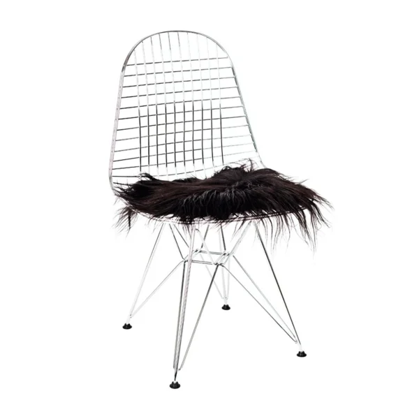 Flash Sale Black Sheep White Light Black Icelandic Sheepskin Chairpad