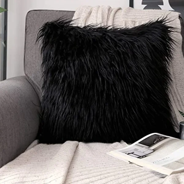 Flash Sale Black Sheep White Light Black Icelandic Sheepskin Pillow