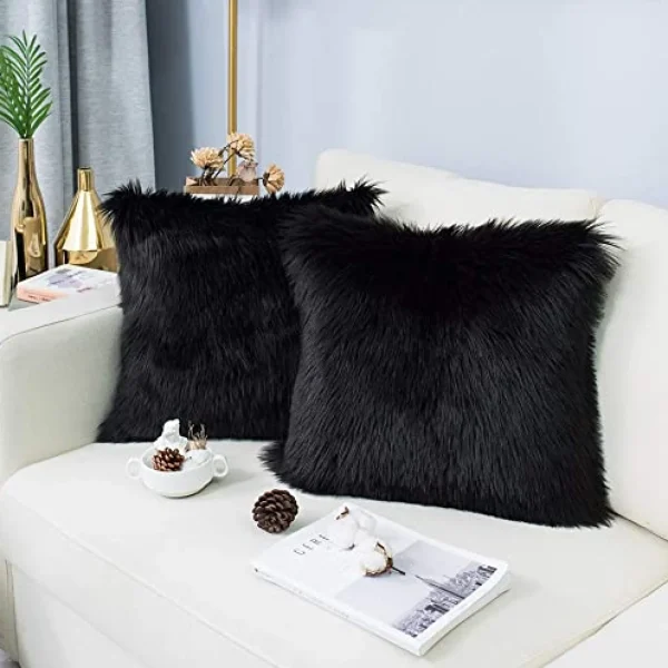 Flash Sale Black Sheep White Light Black Icelandic Sheepskin Pillow