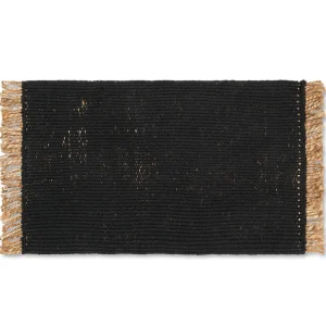 Store Ferm Living Block Mat, Black/Natural