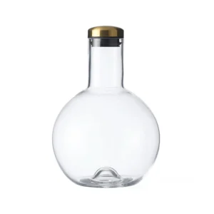 Hot Audo Bottle Carafe, 47 oz, Round with Brass Lid