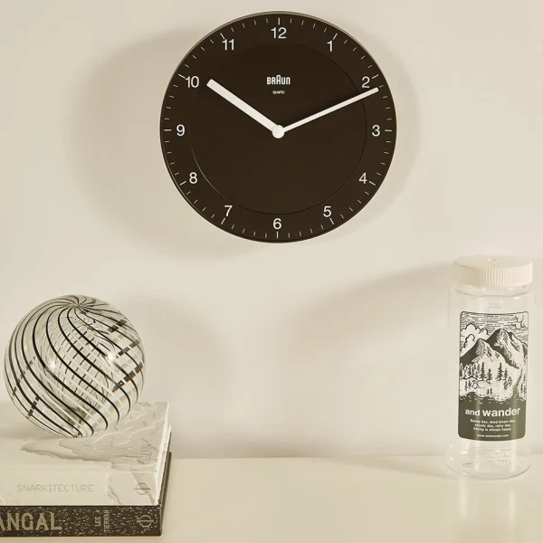 New Braun wall clock, small black