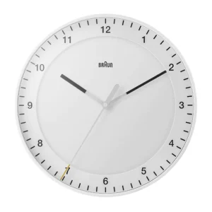 New Braun Wall Clock, Small White