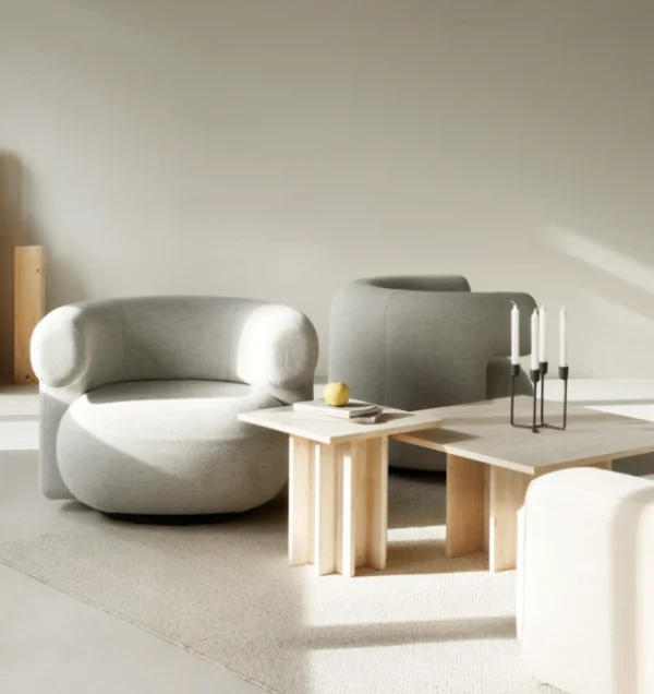 New Normann-Copenhagen Burra Lounge Chair w. return,Zero Fabric