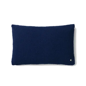 Store Ferm Living Clean Cushion, 60x 40cm, Boucle, Deep Blue