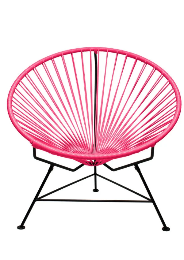 Fashion Innit Condesa Chair, Pink Cord / Black Frame