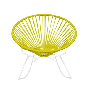 Shop Innit Condesa Rocking Chair, Yellow Cord / White Base