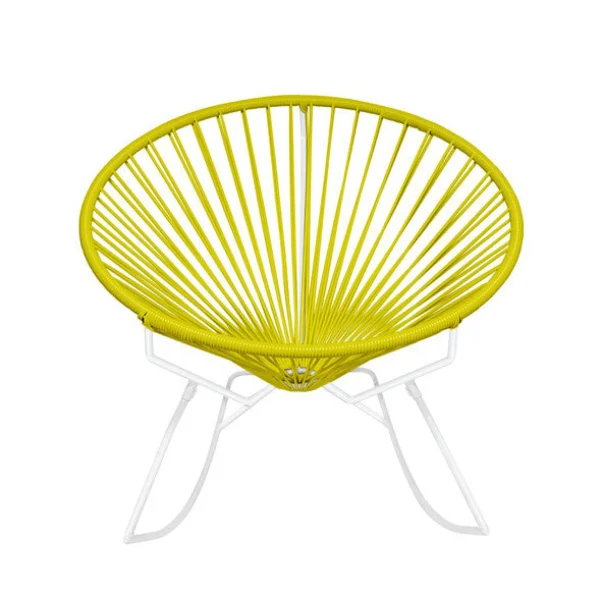 Shop Innit Condesa Rocking Chair, Yellow Cord / White Base