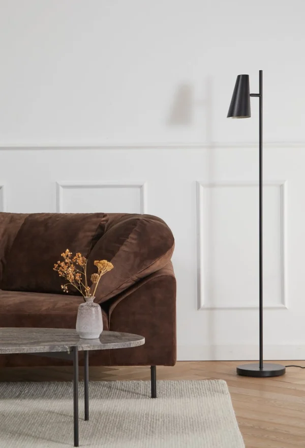 Cheap woud Cono Floor Lamp, Black