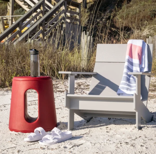 Store Loll Designs Dewey Stool, Red Speckle