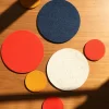 Cheap parkhaus Felt Coaster round, 21 cm, lemon yellow