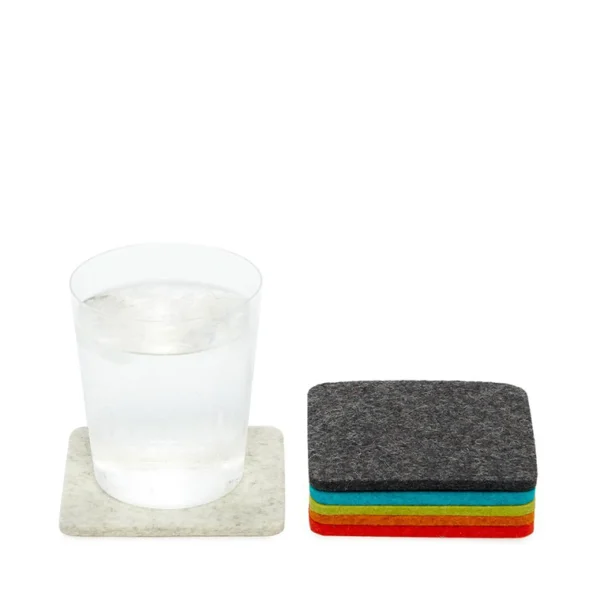 Best parkhaus Felt coaster 11x11cm, coralle