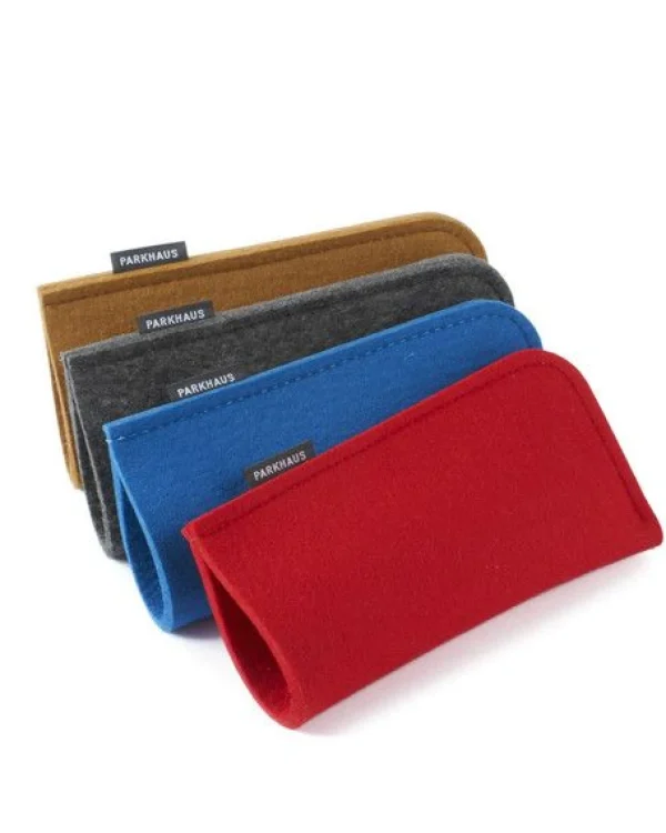 Fashion parkhaus Felt eye glass case, 18x9cm, anthrazit