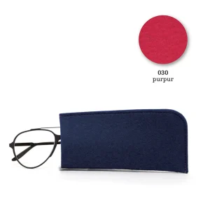 Online parkhaus Felt eye glass case, 18x9cm, red