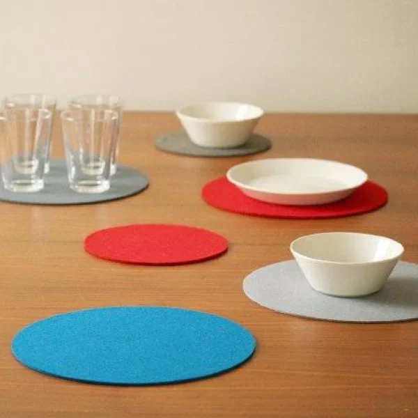 Outlet parkhaus Felt placemat round, 27cm, ocean