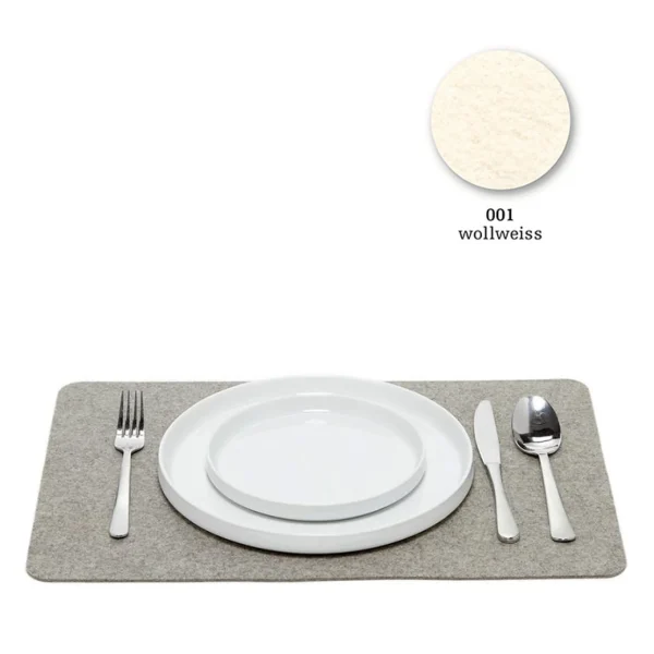 Best parkhaus Felt Placemat, 30x45cm, White