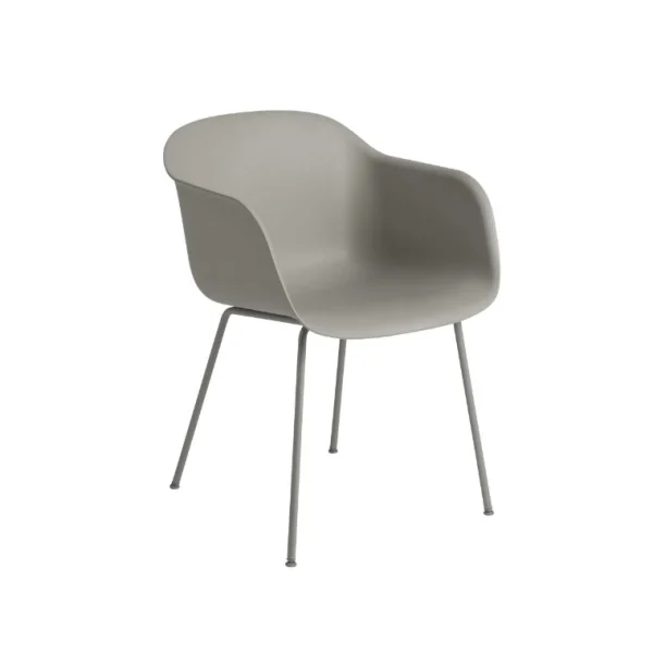 Sale Muuto Fiber Arm Chair, Tube Base, Grey/Grey
