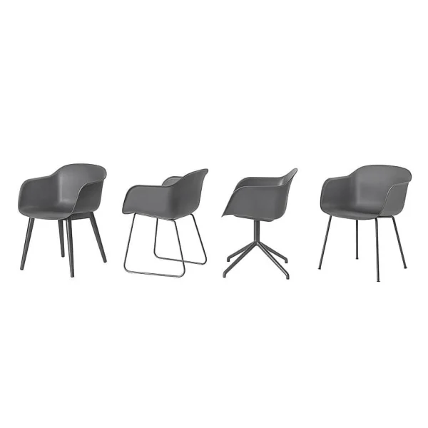 Sale Muuto Fiber Arm Chair, Tube Base, Grey/Grey