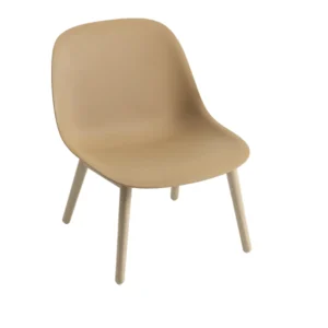 Flash Sale Muuto Fiber Lounge Chair, Wood Base,Ochre Seat/Oak Base