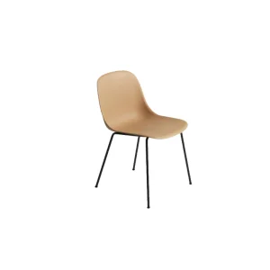 Cheap Muuto Fiber Side Chair, Ochre Seat/Black Tube base