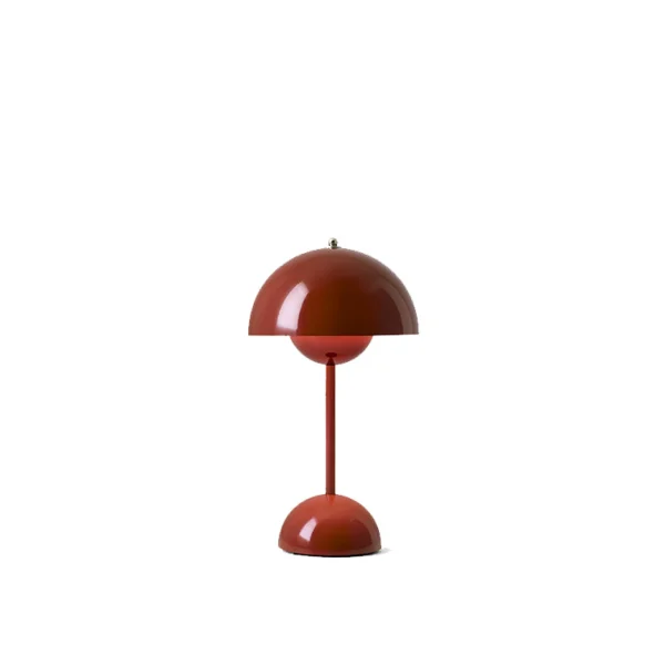 Hot &Tradition Flowerpot Portable Table Lamp Vp9, Red Brown