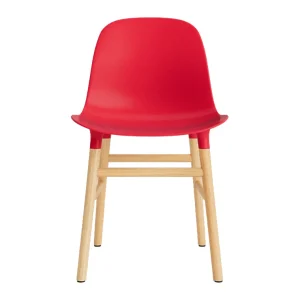 Best Sale Normann-Copenhagen Form Chair, Bright Red, Oak Legs