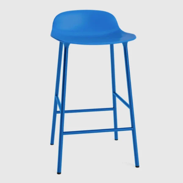 Outlet Normann-Copenhagen Form Stool 65 cm Steel, Bright Blue/Bright Blue Base