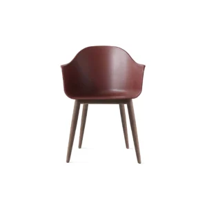 Store Audo Harbour Arm Chair, Legs in Dark Oak, Burned Red Shell